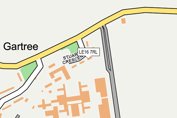 LE16 7RL map - OS OpenMap – Local (Ordnance Survey)