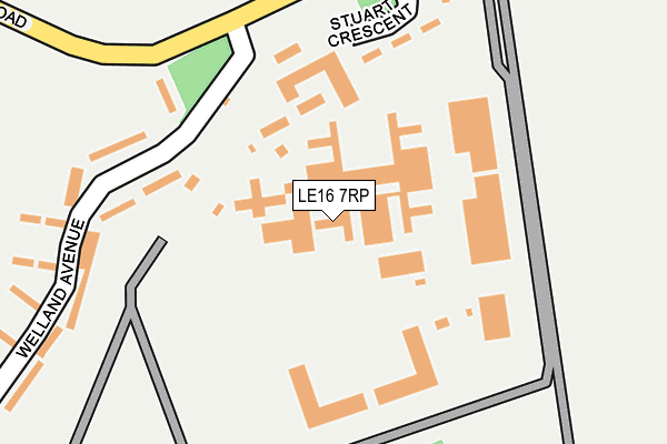 LE16 7RP map - OS OpenMap – Local (Ordnance Survey)