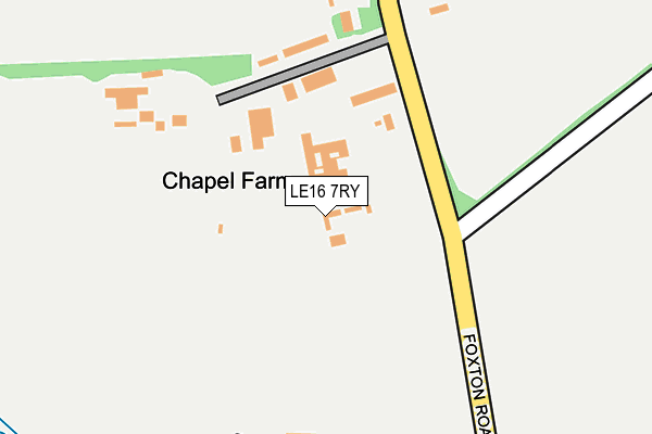 LE16 7RY map - OS OpenMap – Local (Ordnance Survey)