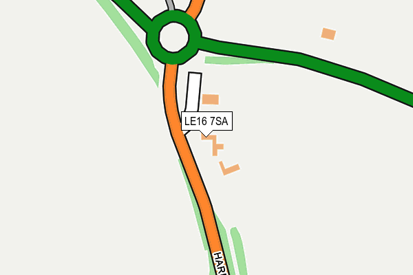 LE16 7SA map - OS OpenMap – Local (Ordnance Survey)