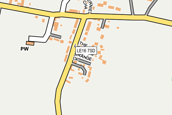 LE16 7SD map - OS OpenMap – Local (Ordnance Survey)