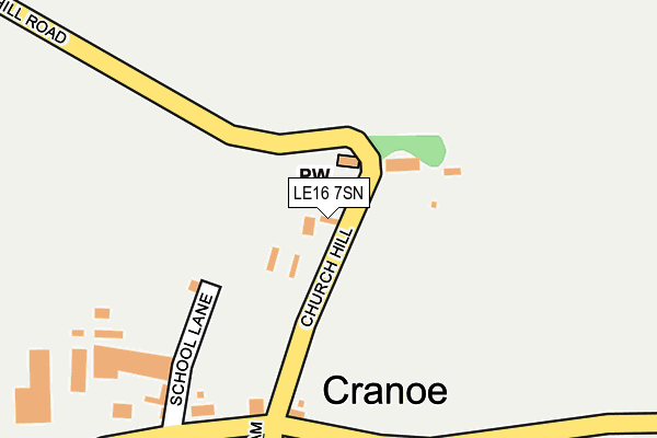 LE16 7SN map - OS OpenMap – Local (Ordnance Survey)