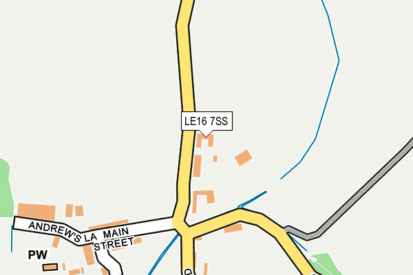 LE16 7SS map - OS OpenMap – Local (Ordnance Survey)