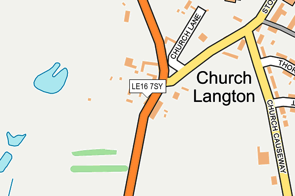 LE16 7SY map - OS OpenMap – Local (Ordnance Survey)