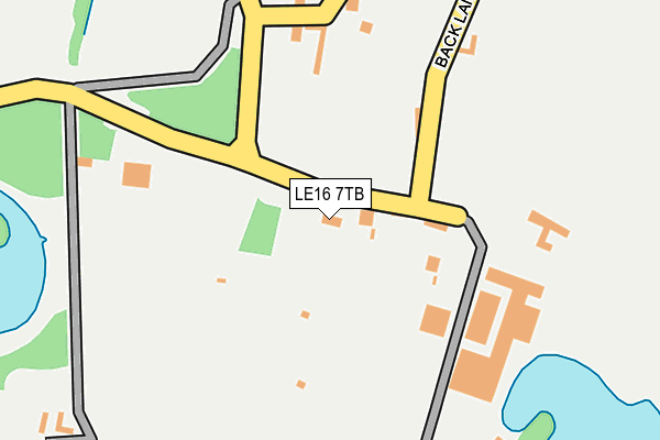 LE16 7TB map - OS OpenMap – Local (Ordnance Survey)