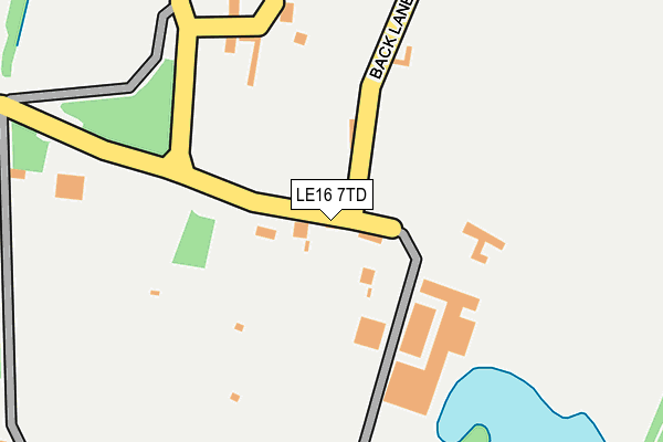 LE16 7TD map - OS OpenMap – Local (Ordnance Survey)
