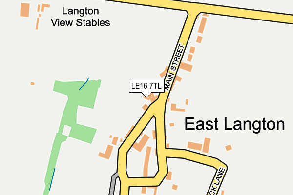LE16 7TL map - OS OpenMap – Local (Ordnance Survey)