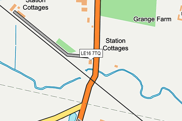 LE16 7TQ map - OS OpenMap – Local (Ordnance Survey)