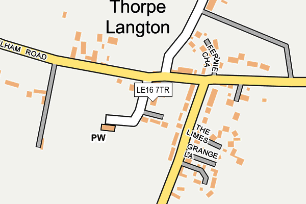 LE16 7TR map - OS OpenMap – Local (Ordnance Survey)