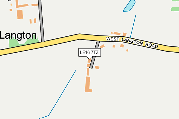 LE16 7TZ map - OS OpenMap – Local (Ordnance Survey)