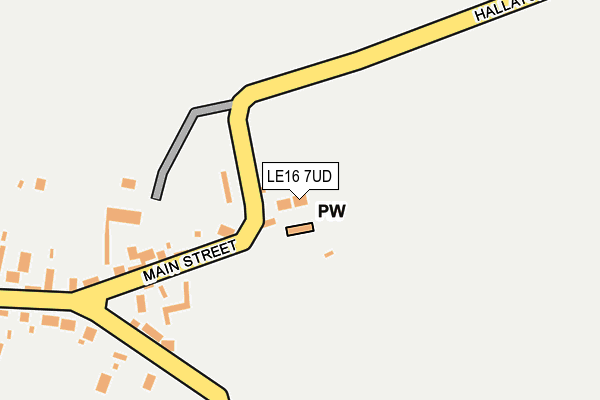 LE16 7UD map - OS OpenMap – Local (Ordnance Survey)