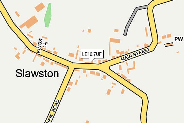 LE16 7UF map - OS OpenMap – Local (Ordnance Survey)