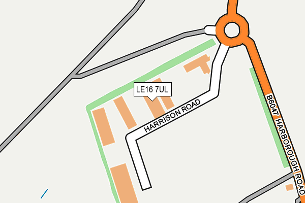 LE16 7UL map - OS OpenMap – Local (Ordnance Survey)