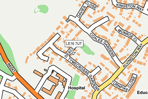 LE16 7UT map - OS OpenMap – Local (Ordnance Survey)