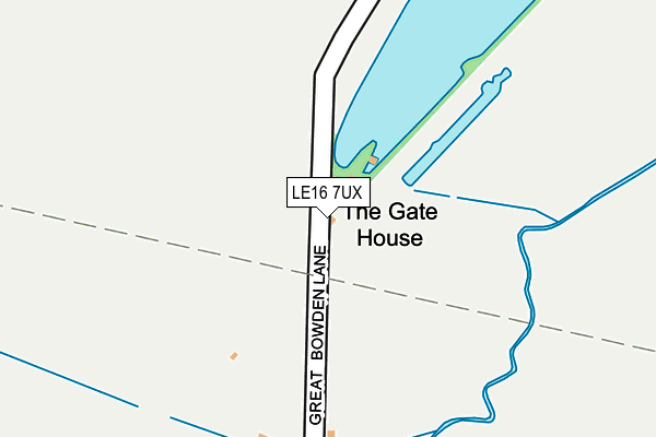 LE16 7UX map - OS OpenMap – Local (Ordnance Survey)