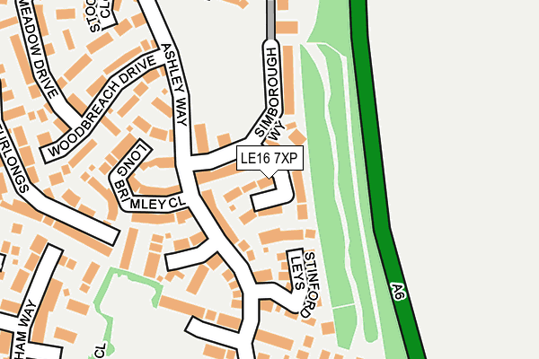 LE16 7XP map - OS OpenMap – Local (Ordnance Survey)