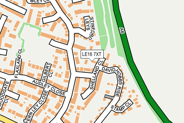 LE16 7XT map - OS OpenMap – Local (Ordnance Survey)