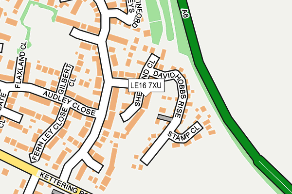 LE16 7XU map - OS OpenMap – Local (Ordnance Survey)