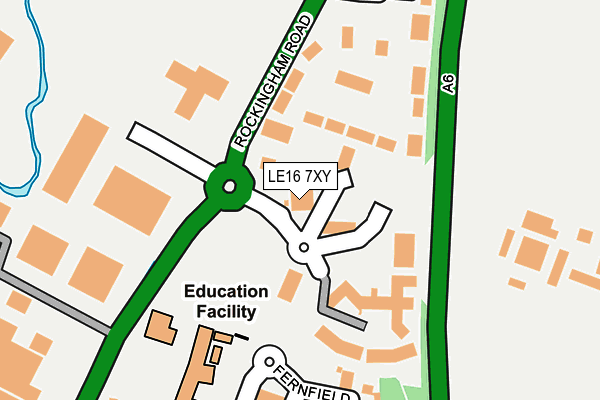 LE16 7XY map - OS OpenMap – Local (Ordnance Survey)