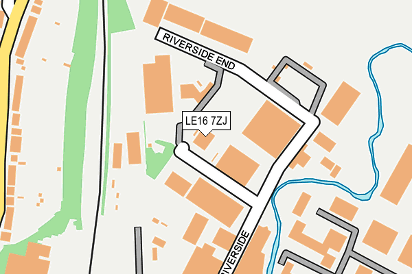 LE16 7ZJ map - OS OpenMap – Local (Ordnance Survey)