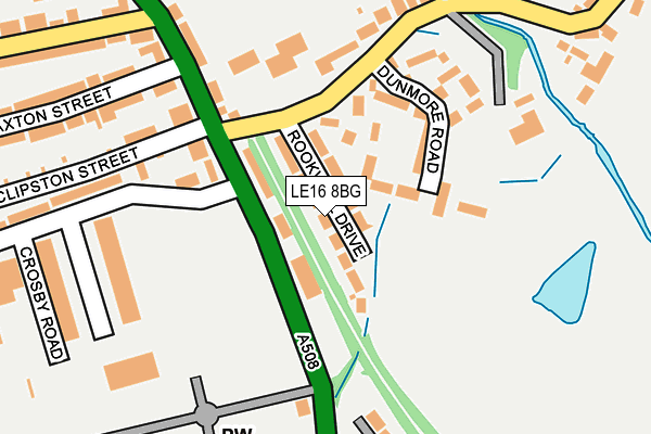 LE16 8BG map - OS OpenMap – Local (Ordnance Survey)