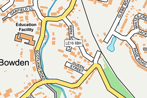 LE16 8BH map - OS OpenMap – Local (Ordnance Survey)