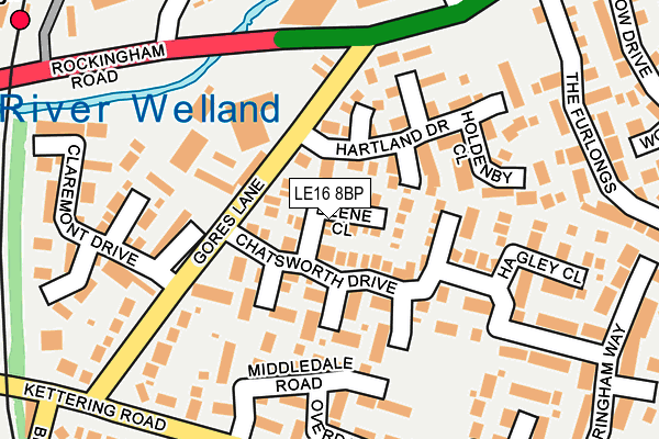 LE16 8BP map - OS OpenMap – Local (Ordnance Survey)