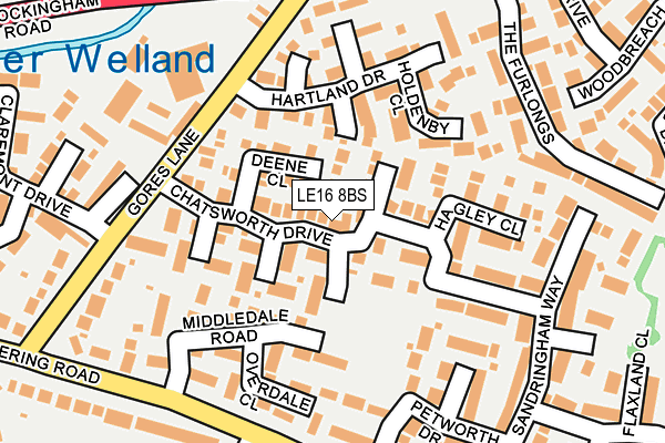 LE16 8BS map - OS OpenMap – Local (Ordnance Survey)