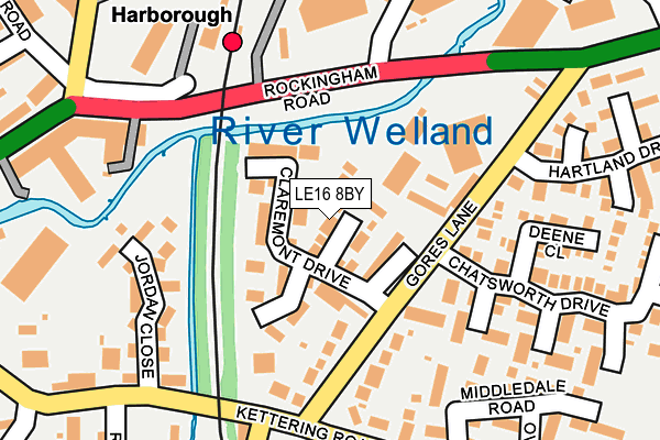 LE16 8BY map - OS OpenMap – Local (Ordnance Survey)