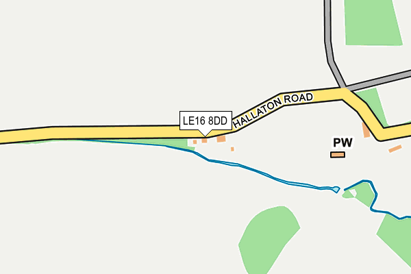 LE16 8DD map - OS OpenMap – Local (Ordnance Survey)