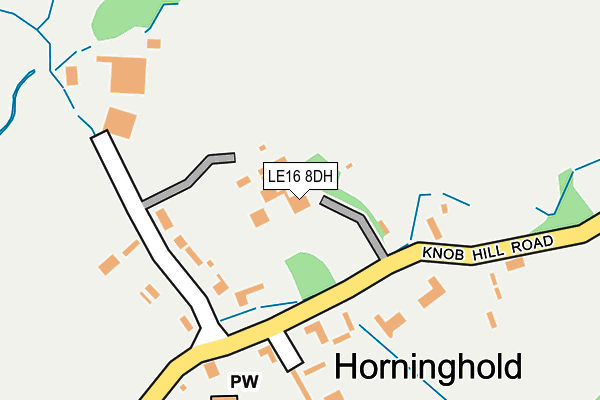 LE16 8DH map - OS OpenMap – Local (Ordnance Survey)