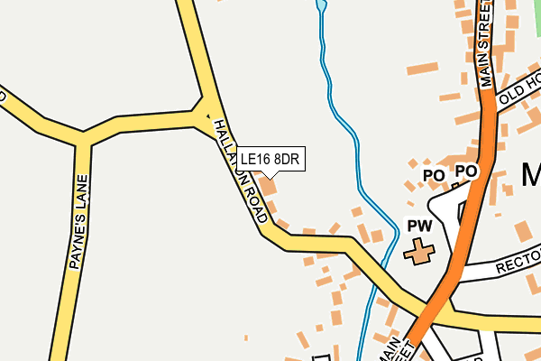 LE16 8DR map - OS OpenMap – Local (Ordnance Survey)