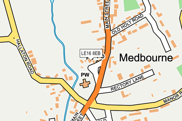LE16 8EB map - OS OpenMap – Local (Ordnance Survey)