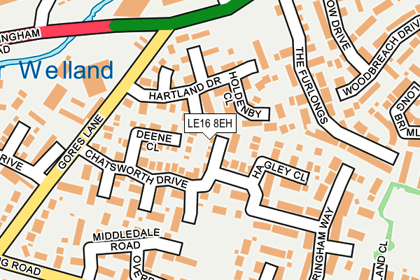 LE16 8EH map - OS OpenMap – Local (Ordnance Survey)