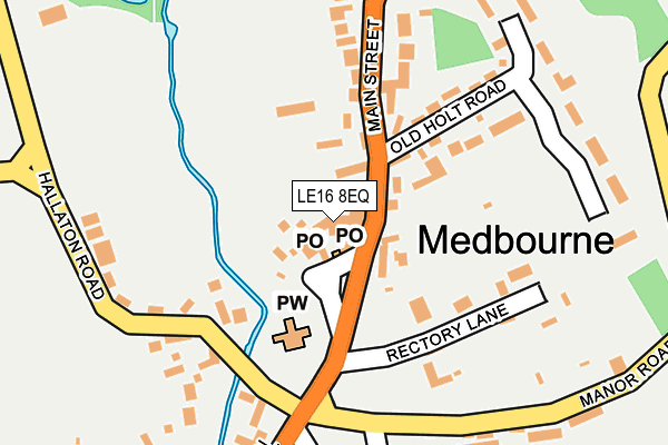 LE16 8EQ map - OS OpenMap – Local (Ordnance Survey)