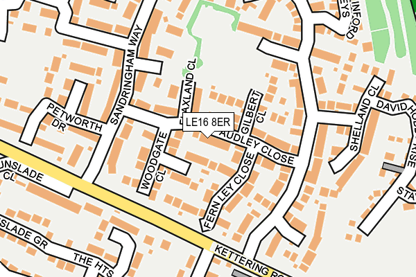LE16 8ER map - OS OpenMap – Local (Ordnance Survey)