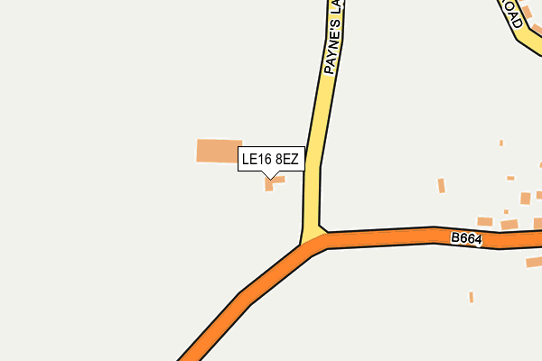 LE16 8EZ map - OS OpenMap – Local (Ordnance Survey)
