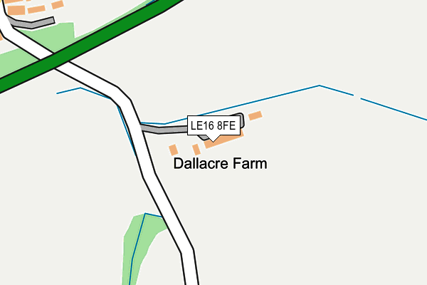 LE16 8FE map - OS OpenMap – Local (Ordnance Survey)