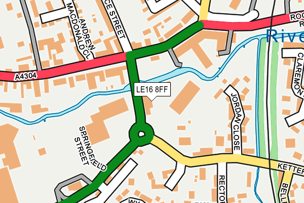 LE16 8FF map - OS OpenMap – Local (Ordnance Survey)