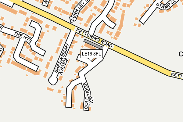 LE16 8FL map - OS OpenMap – Local (Ordnance Survey)