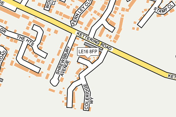 LE16 8FP map - OS OpenMap – Local (Ordnance Survey)