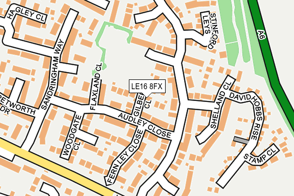 LE16 8FX map - OS OpenMap – Local (Ordnance Survey)