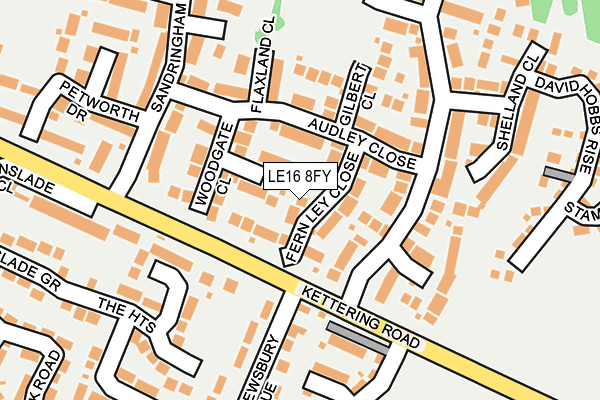LE16 8FY map - OS OpenMap – Local (Ordnance Survey)
