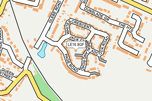 LE16 8GF map - OS OpenMap – Local (Ordnance Survey)