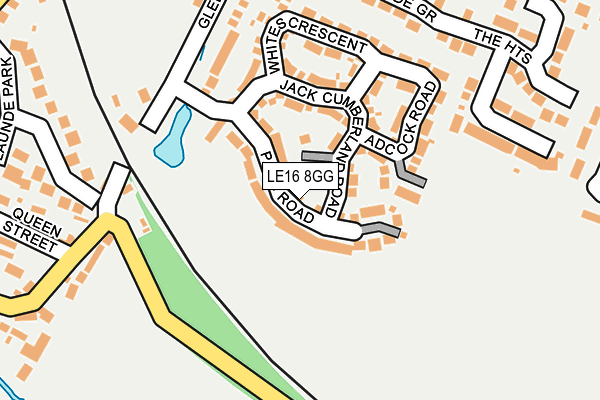 LE16 8GG map - OS OpenMap – Local (Ordnance Survey)