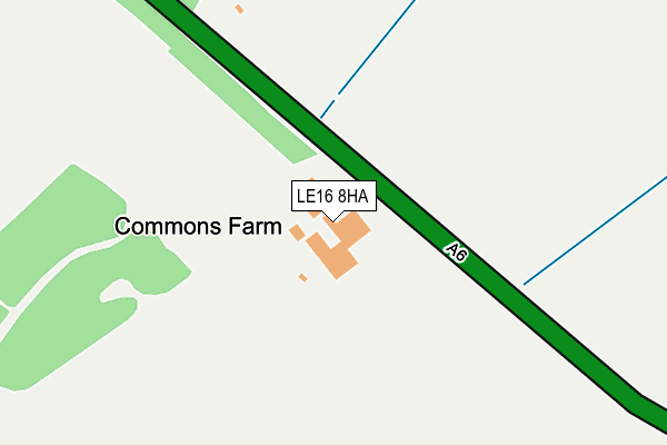 LE16 8HA map - OS OpenMap – Local (Ordnance Survey)