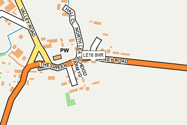 LE16 8HR map - OS OpenMap – Local (Ordnance Survey)