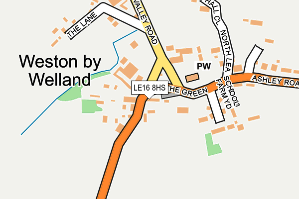 LE16 8HS map - OS OpenMap – Local (Ordnance Survey)