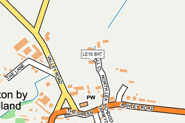 LE16 8HT map - OS OpenMap – Local (Ordnance Survey)