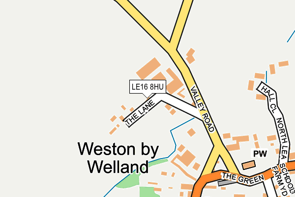 LE16 8HU map - OS OpenMap – Local (Ordnance Survey)